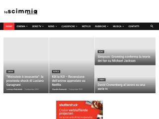 Screenshot sito: La Scimmia Pensa