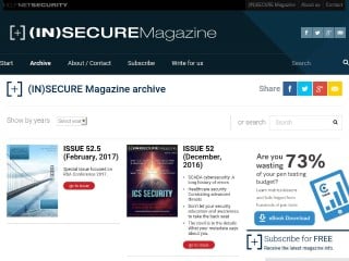 Screenshot sito: InSecure Magazine