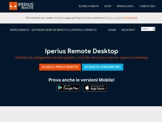 Screenshot sito: Iperius Remote