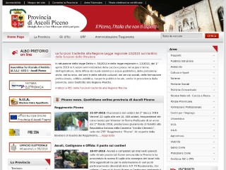 Screenshot sito: Provincia di Ascoli Piceno