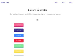 Screenshot sito: Buttons Generator