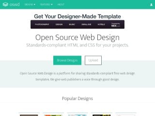 Screenshot sito: Open Source Web Design