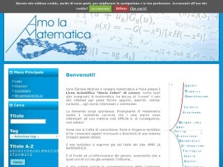 Screenshot sito: Amo la matematica