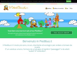 Screenshot sito: Piedibus.it