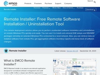 Screenshot sito: EMCO Remote Installer