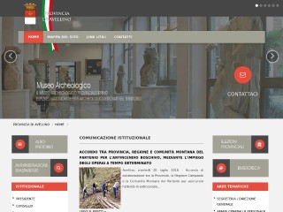 Screenshot sito: Provincia di Avellino