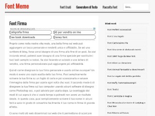 Screenshot sito: Font Firma
