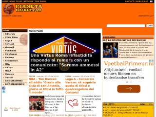 Screenshot sito: PianetaBasket.com