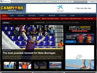Screenshot sito: Barcellona
