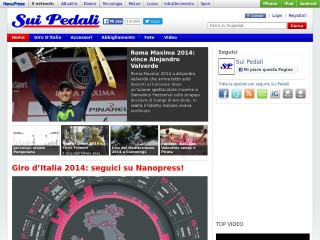 Screenshot sito: Sui Pedali