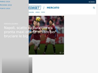 Screenshot sito: SportMediaset Mercato