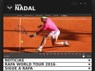 Screenshot sito: Rafael Nadal