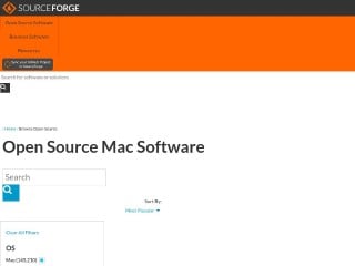 Screenshot sito: Sourceforge Mac
