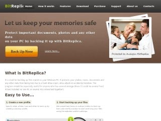 Screenshot sito: Bitreplica