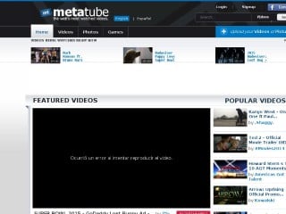 Screenshot sito: Metatube