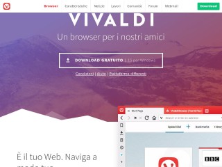Screenshot sito: Vivaldi