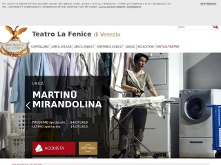Screenshot sito: Teatro la Fenice