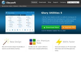 Screenshot sito: Glary Utilities
