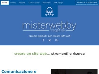 Screenshot sito: MisterWebby.com