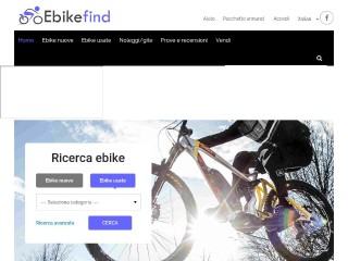Screenshot sito: Ebikefind.com