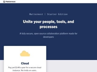 Screenshot sito: Mattermost