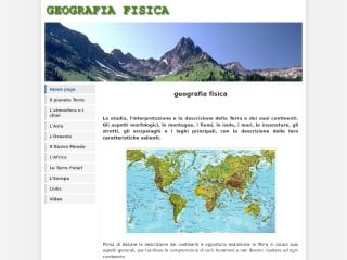 Screenshot sito: Geografia fisica
