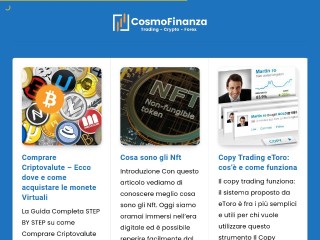 Screenshot sito: CosmoFinanza