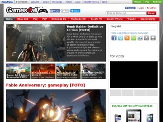 Screenshot sito: Games4all.it