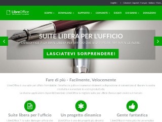 Screenshot sito: LibreOffice