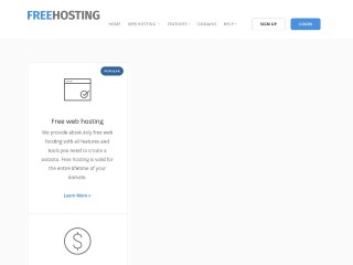 Screenshot sito: Freehosting
