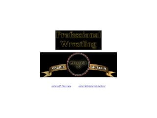 Screenshot sito: Wrestling Museum