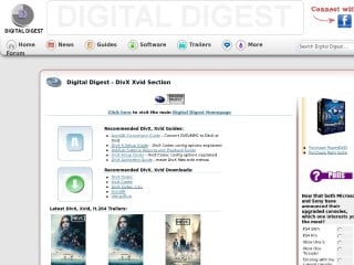 Screenshot sito: DivX Digest
