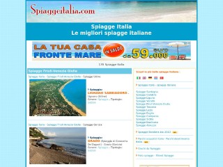 Screenshot sito: Spiagge Italia