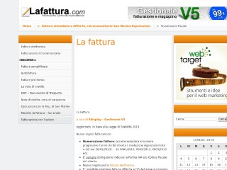 Screenshot sito: LaFattura.com