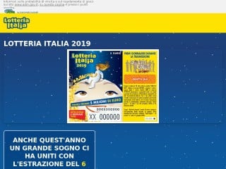 Screenshot sito: Lotteria Italia