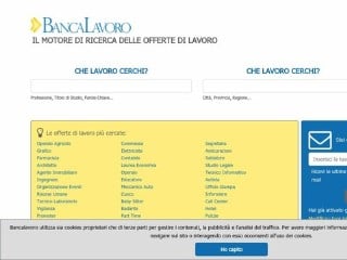 Screenshot sito: Bancalavoro