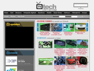 Screenshot sito: TVtech