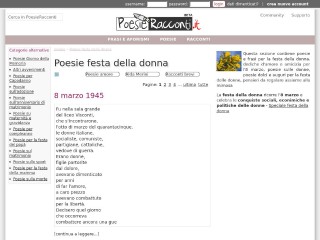 Screenshot sito: PoesieRacconti.it Festa della Donna