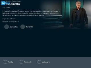 Screenshot sito: Presa Diretta