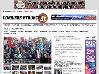 Screenshot sito: CorriereEtrusco.it