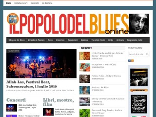 Screenshot sito: Il Popolo del Blues