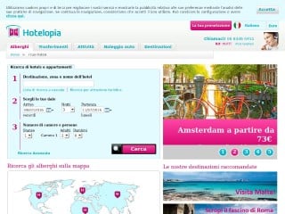 Screenshot sito: Hotelopia