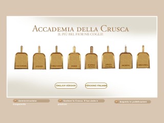 Screenshot sito: Accademia della Crusca