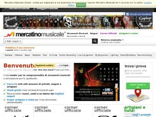 Screenshot sito: Mercatino Musicale