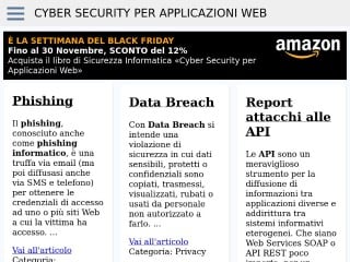 Screenshot sito: Cyber Security per Applicazioni Web
