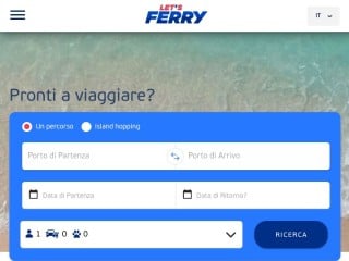 Screenshot sito: Let's Ferry