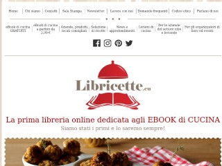 Screenshot sito: Libricette.eu