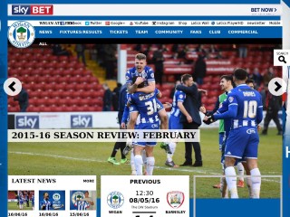 Screenshot sito: Wigan