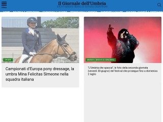 Screenshot sito: Giornaledellumbria.com
