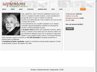Screenshot sito: Sapientoni.it